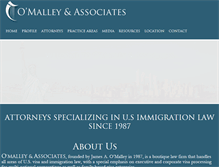 Tablet Screenshot of omalleyimmigrationlaw.com